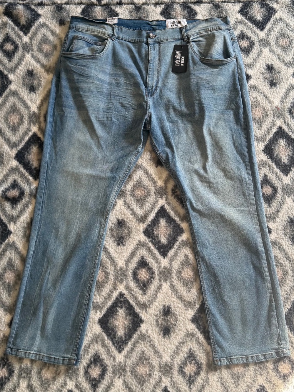 Evolution In Design Men's Slim Fit Jeans 48x33 NWT Light Wash Blue Streetwear